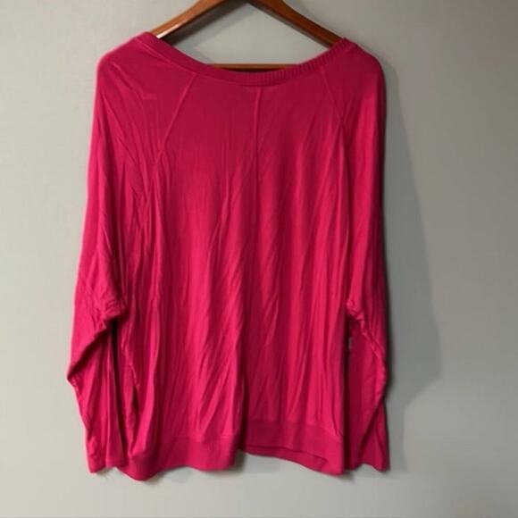 Womens Size 18/20 Lane Bryant Pink Sweater Light weight 95% rayon 5% Spandex Gre - Picture 3 of 6